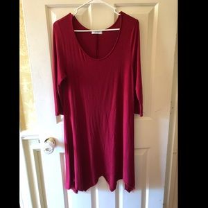 Red wine swing dress! Never worn!